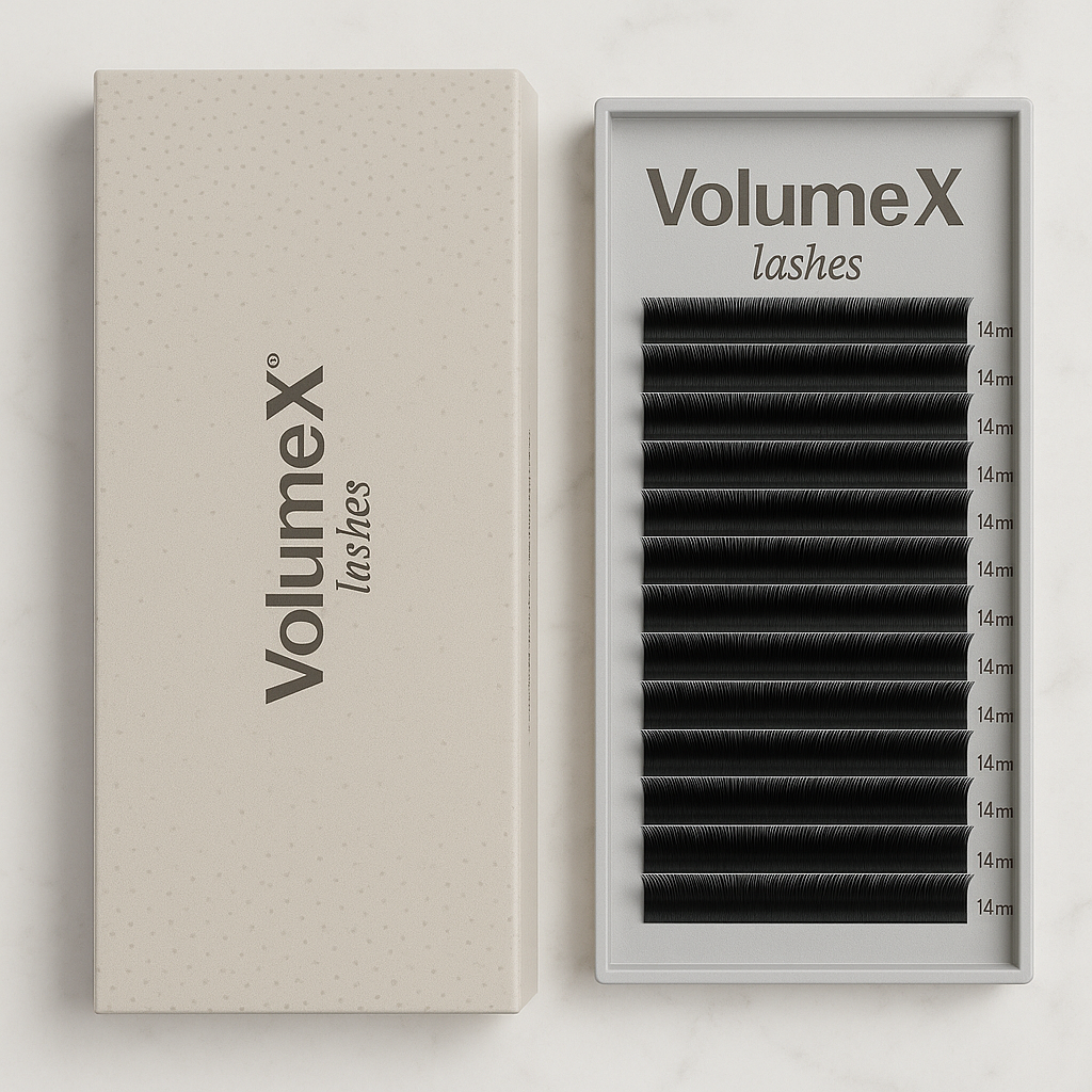 Russian Volume Lashes 0.05 CC Curl Premium 16 Row Black Eyelash Extensions 14mm
